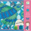 LeT Les enfants Terribles Peinture sur soie foulard paon