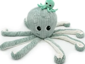 LET83700 Pieuvre Maman bébé menthe / Les Ptipotos