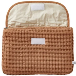 LET83700 Pochette Coton Gaufré Cassonade - BB&Co