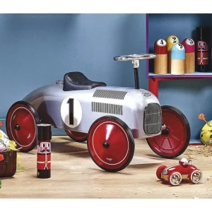 LET83700 Porteur Voiture Vintage - Gris