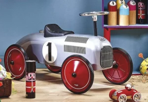 LET83700 Porteur Voiture Vintage - Gris