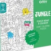 LET83700 Poster géant à colorier - Jungle