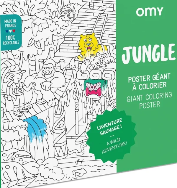 LET83700 Poster géant à colorier - Jungle