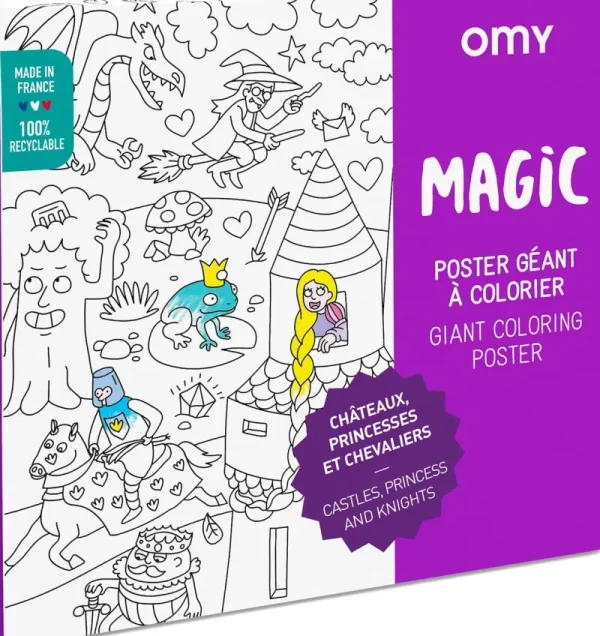 LET83700 Poster géant à colorier - Magic