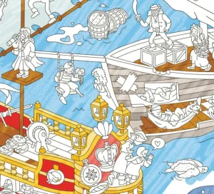 LET83700 Poster géant à colorier - Pirates