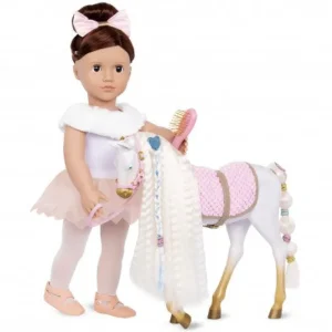LET83700 Poulain 30 cm - crinière blanche