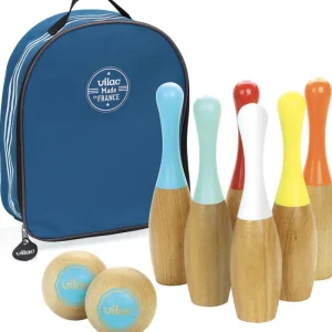 LET83700 6 quilles bowling bicolores - Vilac