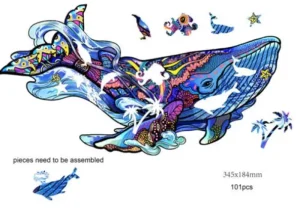 LeT Les enfants Terribles Rainbow wooden Puzzle baleine