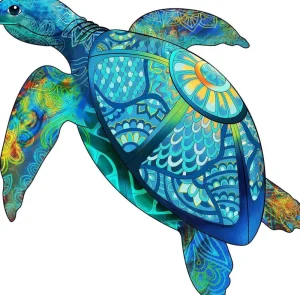 LeT Les enfants Terribles Rainbow Wooden Puzzle TORTUE - 125pcs