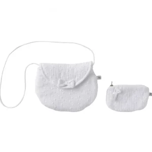 LET83700 Sac + porte-monnaie  broderie anglaise