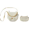 LET83700 Sac + porte-monnaie chat ivoire