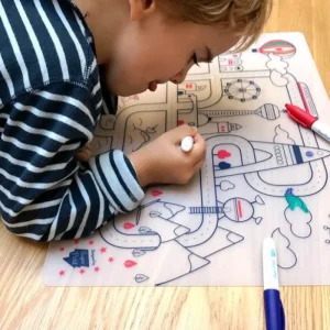 LET83700 Set en silicone à colorier- Circuit - SuperPetit