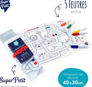 LET83700 Set en silicone à colorier- Circuit - SuperPetit