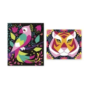 LeT Les enfants Terribles 2 Tableaux Fils Tendus Animaux de la Jungle