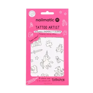 LET83700 Tatouage éphémère a colorier - magic world - Nailmatic