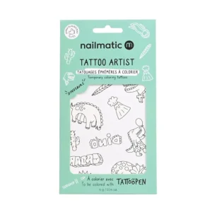 LET83700 Tatouage éphémère a colorier - dino - Nailmatic