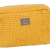 LET83700 Trousse de toilette en nid d'abeille moutarde