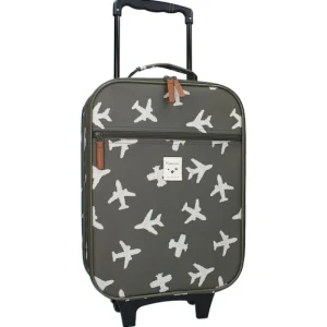 LET83700 Valise a roulettes - enfants - avions kaki
