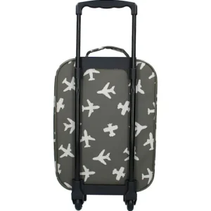 LET83700 Valise a roulettes - enfants - avions kaki
